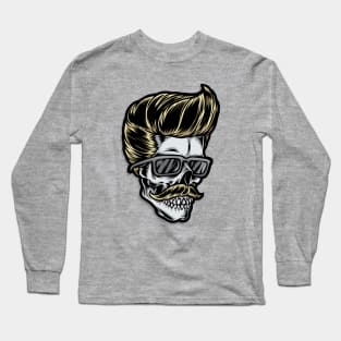 Rockabilly Skull II. Long Sleeve T-Shirt